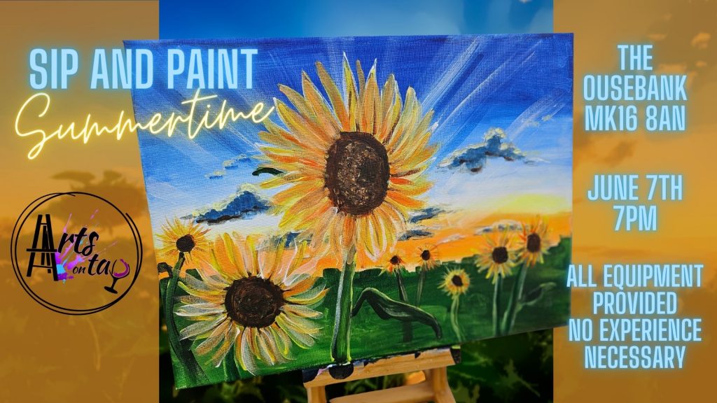 paint and drink sunflower
