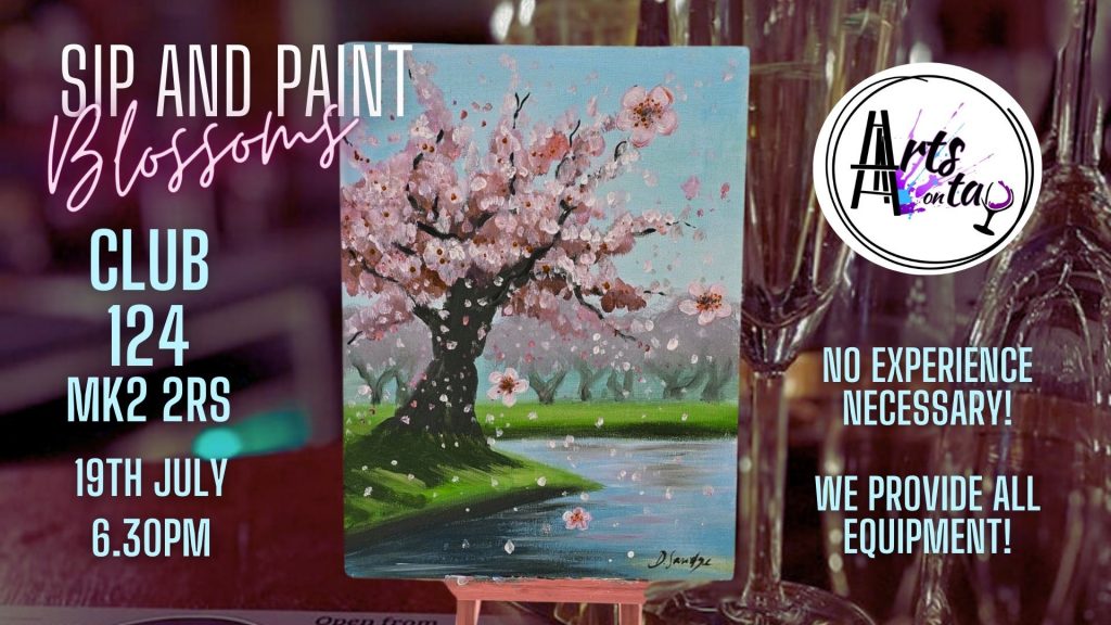 sip and paint blossoms